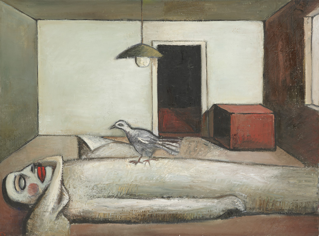 Ölgemälde auf Leinwand "Tod der Clownesse" von Christine Schlegel