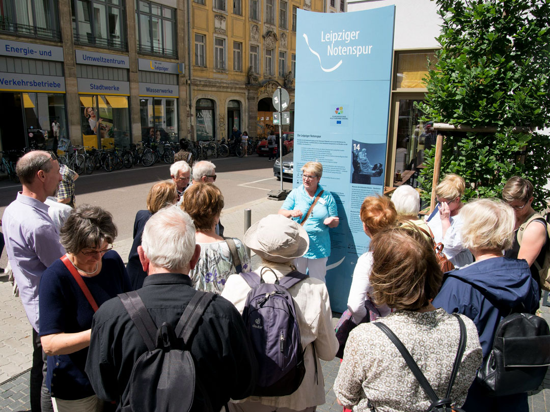 Exkursion nach Leipzig, Juli 2019 Exkursion in Leipzig der Freundeskreis besucht das Museum der bildenden Künste zu der Ausstellung Notenspur