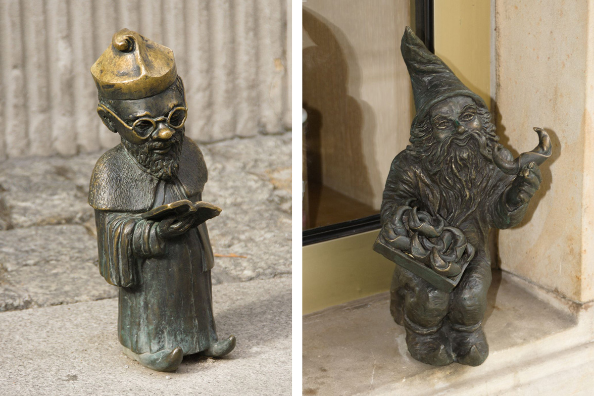 Der Verein "Freunde des Albertinum" besuchte im September 2016 die Kulturhauptstadt Breslau/ Wrocław in welcher am Straßen Rand, 2 kleine metallische Zwerge standen.